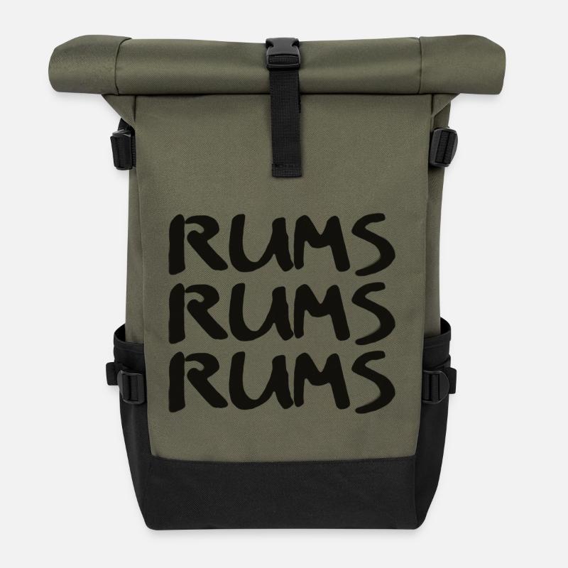 Rhums Rhums - Sac à dos roll top - olive/noir