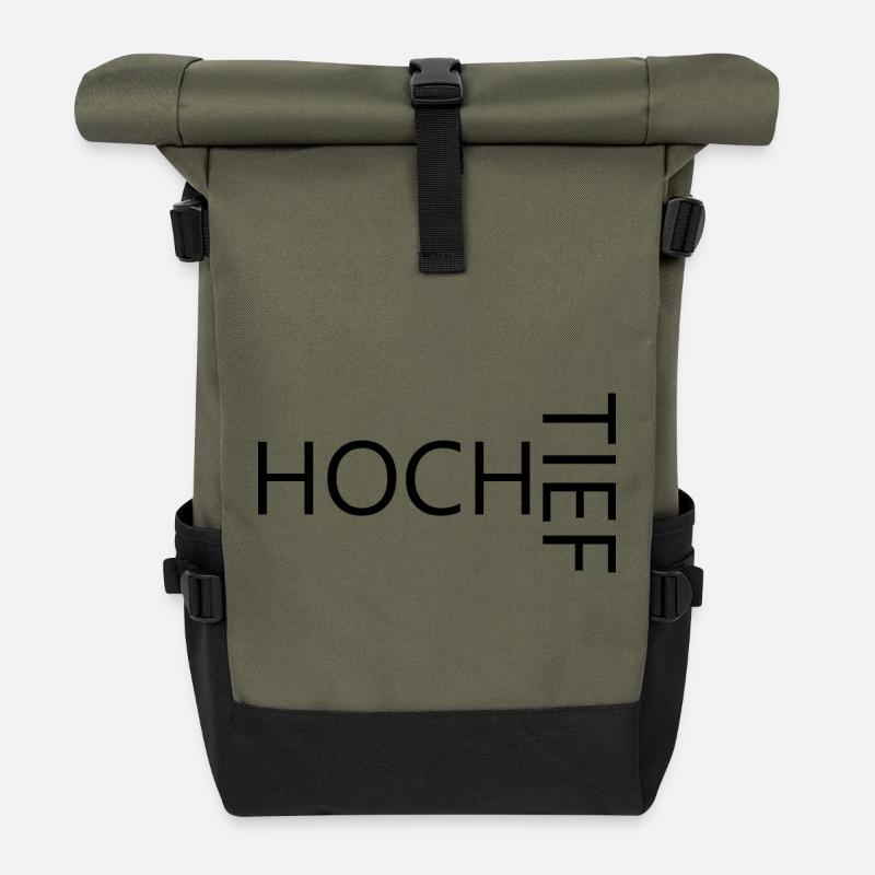 HOCH TIEF - Rolltop Rucksack - Olive/Schwarz