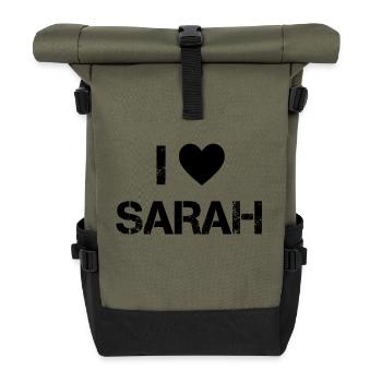 Sarah Sängerin Liebe - Rolltop Rucksack - Olive/Schwarz - Vorne