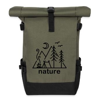 nature Natur - Rolltop Rucksack - Olive/Schwarz - Vorne