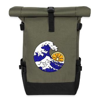 wellen - Rolltop Rucksack - Olive/Schwarz - Vorne