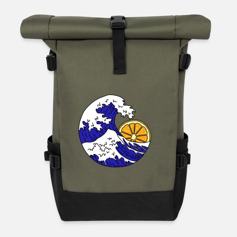vague - Sac à dos roll top - olive/noir