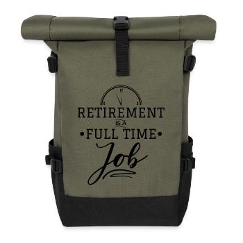 Pension - Sac à dos roll top - olive/noir - Devant
