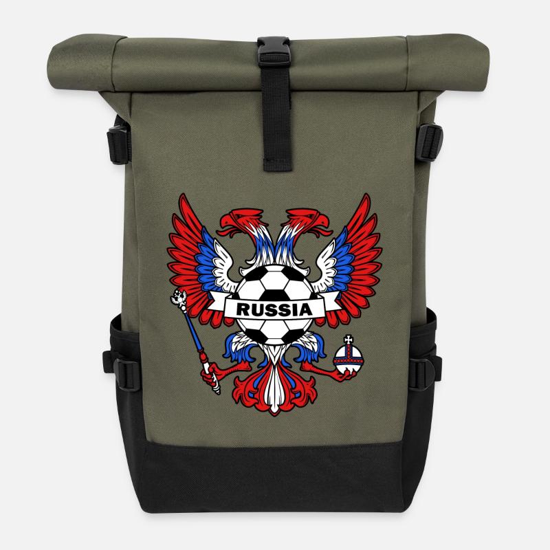 Russland - Rolltop Rucksack - Olive/Schwarz