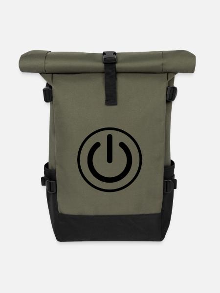 On Off Knopf - Rolltop Rucksack - Olive/Schwarz