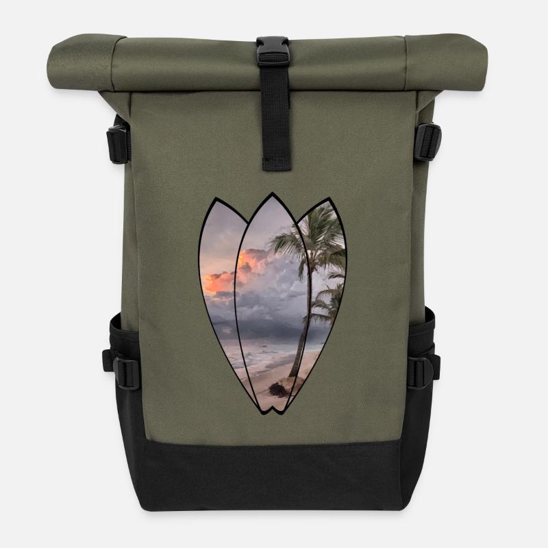 Surf - Rolltop Rucksack - Olive/Schwarz