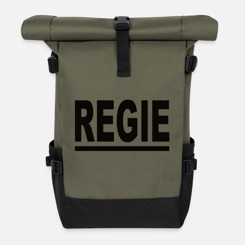 Regie schwarz - Rolltop Rucksack - Olive/Schwarz