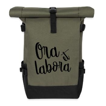Ora et labora 2N - Roll Top Backpack - olive/black - Front