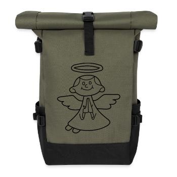 angel - Roll Top Backpack - olive/black - Front