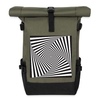 illusion d'optique - Sac à dos roll top - olive/noir - Devant