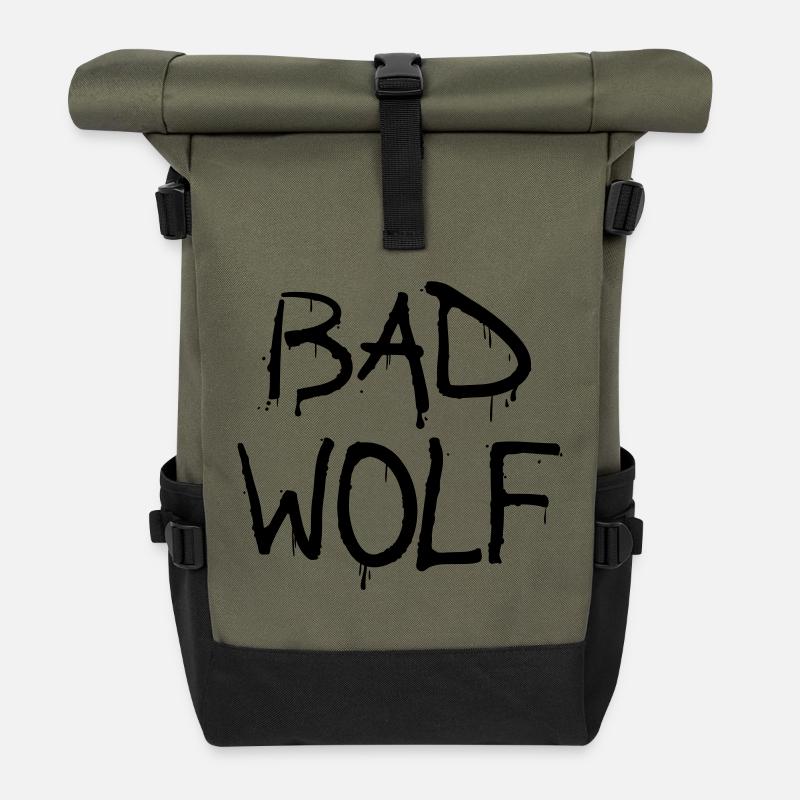 bad wolf - Rolltop Rucksack - Olive/Schwarz
