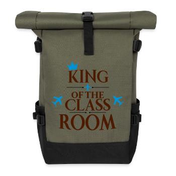 école - Sac à dos roll top - olive/noir - Devant