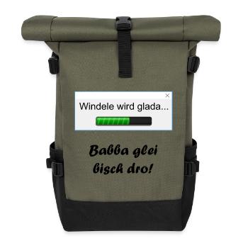 Couche devient glada ... - Sac à dos roll top - olive/noir - Devant