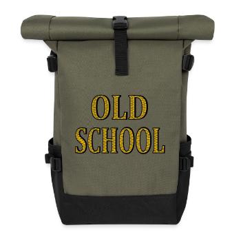 Old school - Rolltop Rucksack - Olive/Schwarz - Vorne