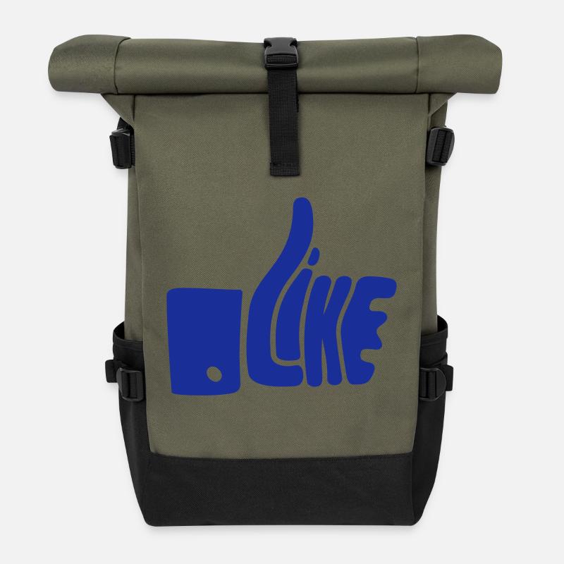 Like - Rolltop Rucksack - Olive/Schwarz