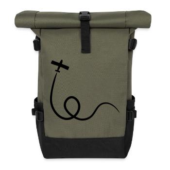 Airplane - Rolltop Rucksack - Olive/Schwarz - Vorne