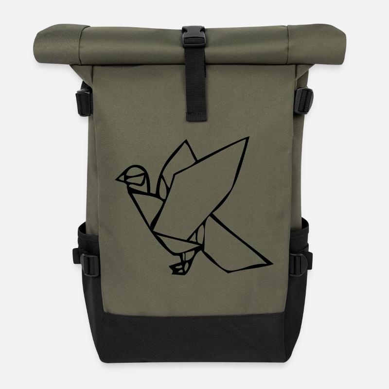 taube_001 - Rolltop Rucksack - Olive/Schwarz
