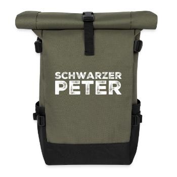 Schwarzer Peter - Rolltop Rucksack - Olive/Schwarz - Vorne