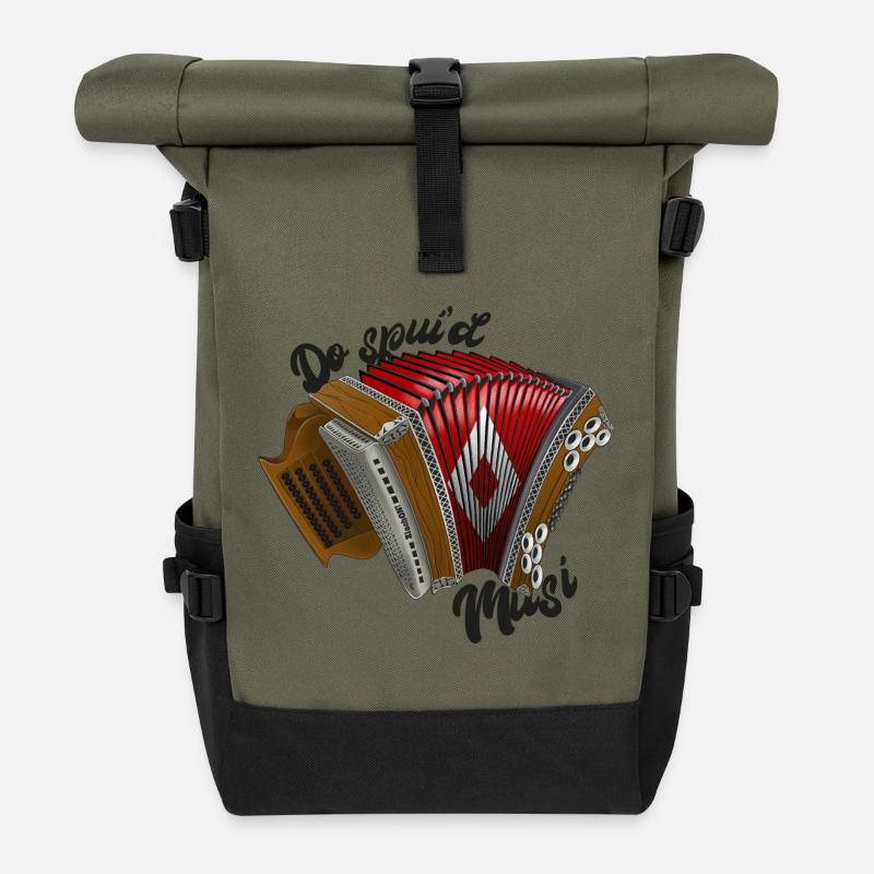 Do spui'd Musi // dunkel | ZiachON! - Rolltop Rucksack - Olive/Schwarz