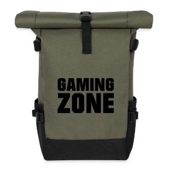 Gaming zone - Roll Top Backpack - olive/black - Front