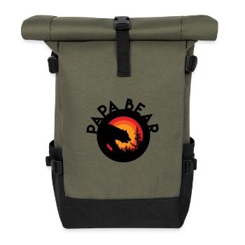 Dad Bear - Roll Top Backpack - olive/black - Front