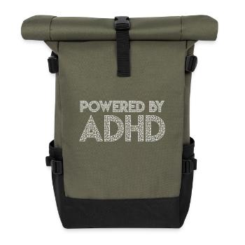 ADHS - Rolltop Rucksack - Olive/Schwarz - Vorne