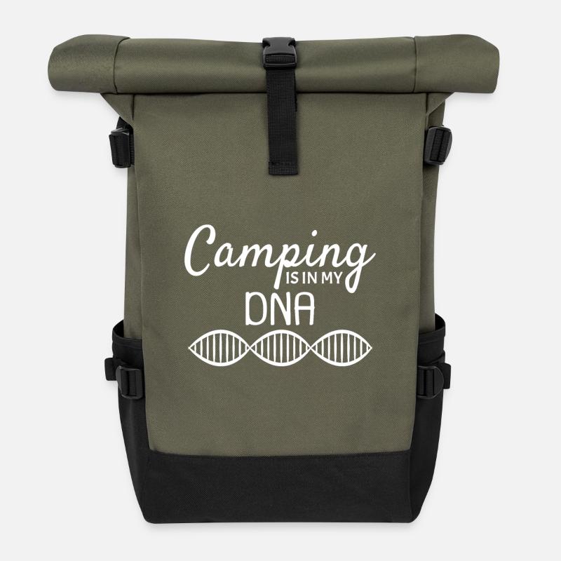 Camping - Rolltop Rucksack - Olive/Schwarz