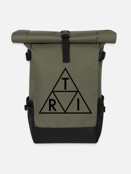 Triathlon - Rolltop Rucksack - Olive/Schwarz