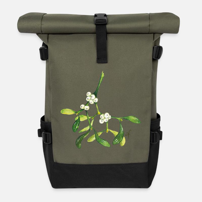 Mistelzweig - Rolltop Rucksack - Olive/Schwarz