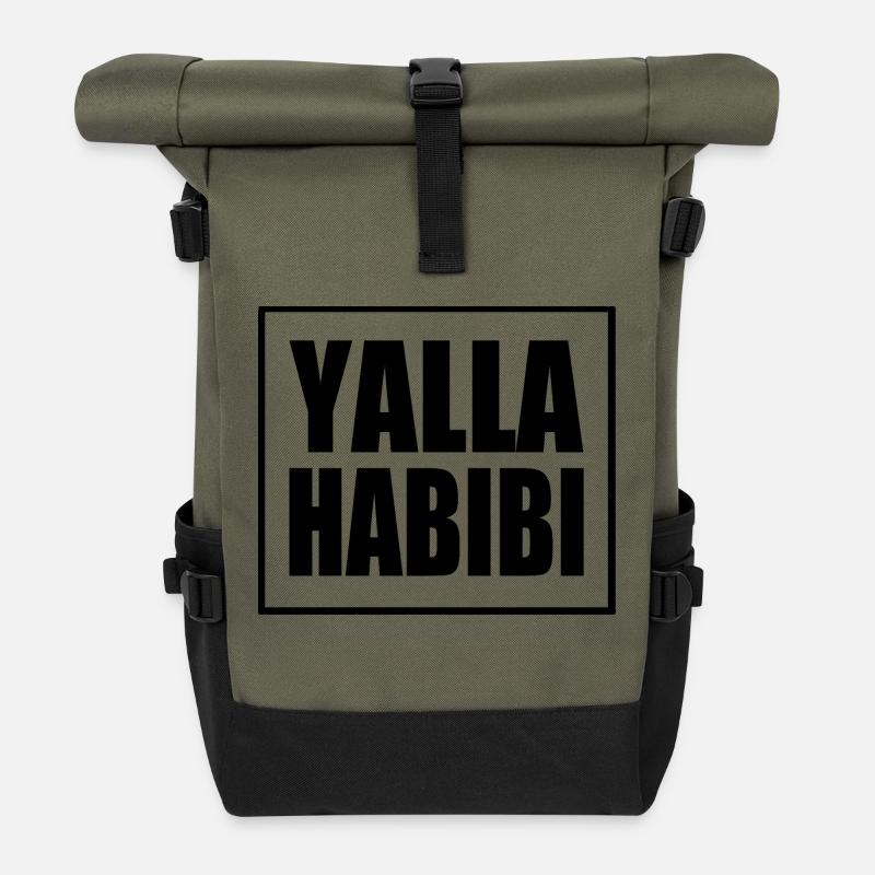 Yalla habibi - Rolltop Rucksack - Olive/Schwarz