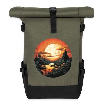 Paysage - Sac à dos roll top - olive/noir - Devant