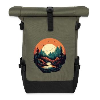 Paysage - Sac à dos roll top - olive/noir - Devant