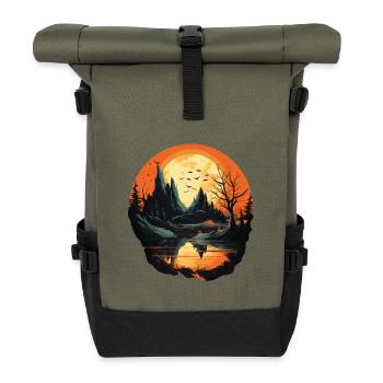 Landscape - Roll Top Backpack - olive/black - Front