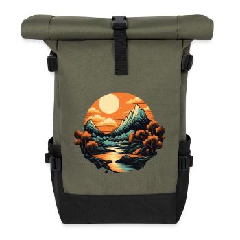 Landscape - Roll Top Backpack - olive/black - Front
