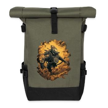 Plongeur - Sac à dos roll top - olive/noir - Devant