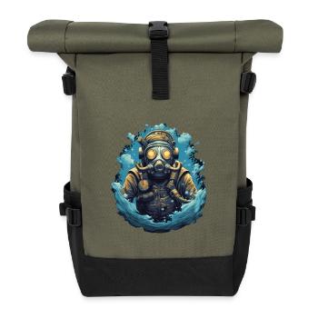 Plongeur - Sac à dos roll top - olive/noir - Devant