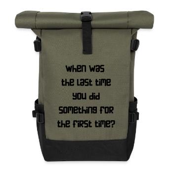 Letztes Mal - Rolltop Rucksack - Olive/Schwarz - Vorne