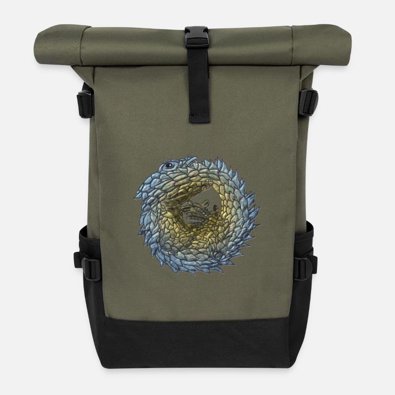 Armadillo Lizzard - Rolltop Rucksack - Olive/Schwarz