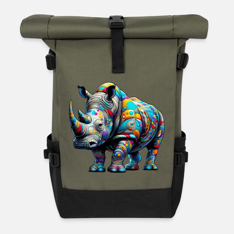 Nashorn - Rolltop Rucksack - Olive/Schwarz
