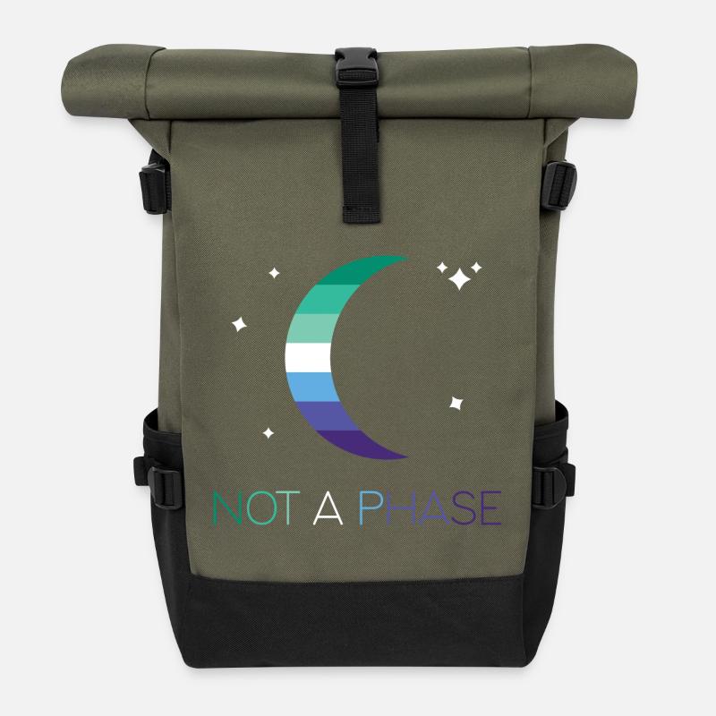 LGBTQ Pride Month - Keine Phase - Schwule - Rolltop Rucksack - Olive/Schwarz