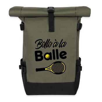 BELLE À LA BALLE ! (tennis) - Sac à dos roll top - olive/noir - Devant