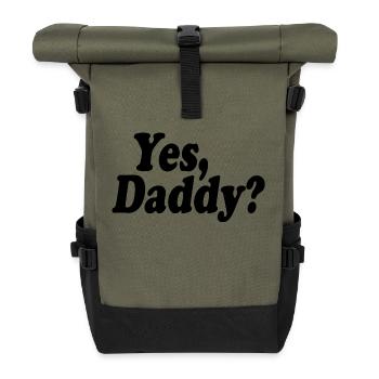 Yes daddy - Rolltop Rucksack - Olive/Schwarz - Vorne
