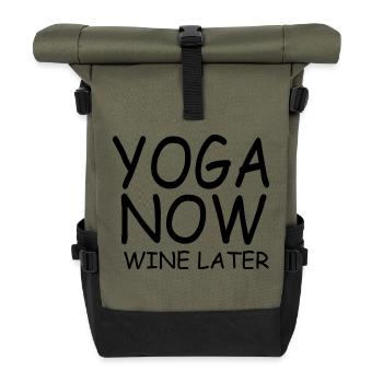 Yoga Meditation Spa - Rolltop Rucksack - Olive/Schwarz - Vorne