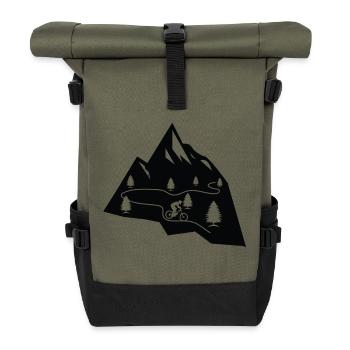 VTT Sports Vélo - Sac à dos roll top - olive/noir - Devant