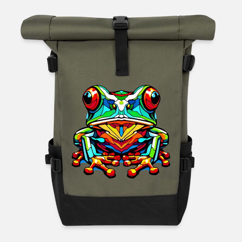 Frosch - Rolltop Rucksack - Olive/Schwarz