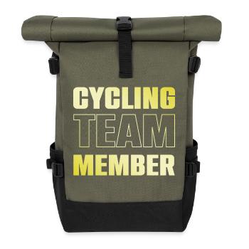 Cycling Team - Roll Top Backpack - olive/black - Front