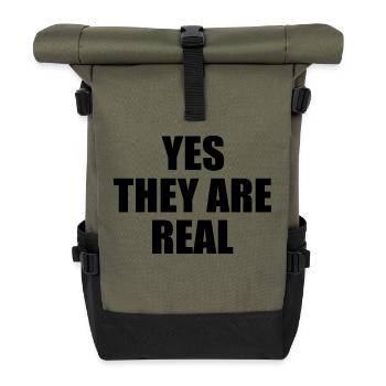yes they are real - Roll Top Backpack - olive/black - Front