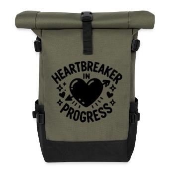 Heartbreaker in Progress - Roll Top Backpack - olive/black - Front