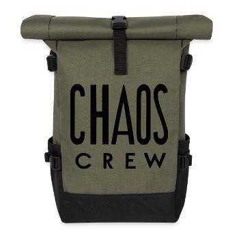 Chaos Crew - Roll Top Backpack - olive/black - Front