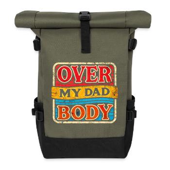 Sur le corps de mon père, drôles de pères qui disent - Sac à dos roll top - olive/noir - Devant